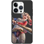 Черный чехол BoxFace Apple iPhone 15 Pro Max Happy Harley Quinn