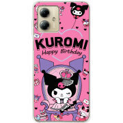 Чехол BoxFace Motorola G14 День народження Kuromi
