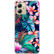 Чехол BoxFace Motorola G14 flowers in the tropics