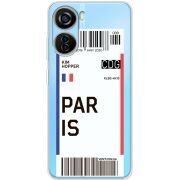 Прозрачный чехол BoxFace ZTE Blade V40 Design Ticket Paris