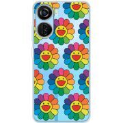 Прозрачный чехол BoxFace ZTE Blade V40 Design Hippie Flowers