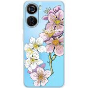 Прозрачный чехол BoxFace ZTE Blade V40 Design Cherry Blossom