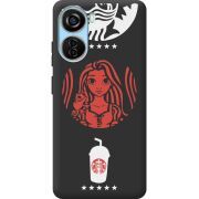 Черный чехол BoxFace ZTE Blade V40 Design RedWhite Coffee