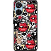Черный чехол BoxFace ZTE Blade V40 Design Rock Graffiti