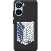 Черный чехол BoxFace ZTE Blade V40 Design Атака Титанов Крылья Свободы