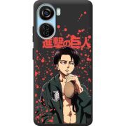 Черный чехол BoxFace ZTE Blade V40 Design Атака Титанов Леви