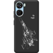 Черный чехол BoxFace ZTE Blade V40 Design Військовий літак