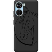 Черный чехол BoxFace ZTE Blade V40 Design Horse