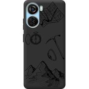 Черный чехол BoxFace ZTE Blade V40 Design Mountains