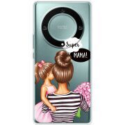Прозрачный чехол BoxFace Honor Magic 5 Lite 5G Super Mama and Daughter