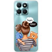 Прозрачный чехол BoxFace Honor X6a Super Mama and Son