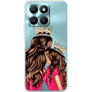 Прозрачный чехол BoxFace Honor X6a Queen and Princess