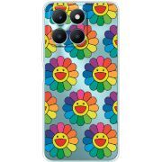 Прозрачный чехол BoxFace Honor X6a Hippie Flowers