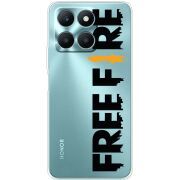 Прозрачный чехол BoxFace Honor X6a Free Fire Black Logo