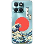Прозрачный чехол BoxFace Honor X6a Большая волна в Канагаве