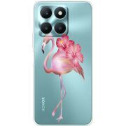 Прозрачный чехол BoxFace Honor X6a Floral Flamingo