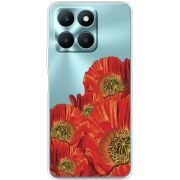 Прозрачный чехол BoxFace Honor X6a Red Poppies