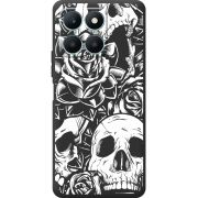 Черный чехол BoxFace Honor X6a Skull and Roses