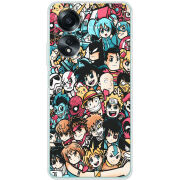 Чехол BoxFace OPPO A58 4G Anime Stickers