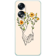 Чехол BoxFace OPPO A58 4G Flower Hands