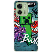 Чехол BoxFace Motorola Edge 40 Minecraft Graffiti