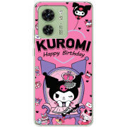 Чехол BoxFace Motorola Edge 40 День народження Kuromi