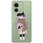 Прозрачный чехол BoxFace Motorola Edge 40 Winter Morning Girl