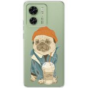 Прозрачный чехол BoxFace Motorola Edge 40 Dog Coffeeman