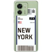 Прозрачный чехол BoxFace Motorola Edge 40 Ticket New York