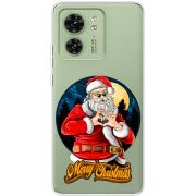 Прозрачный чехол BoxFace Motorola Edge 40 Cool Santa