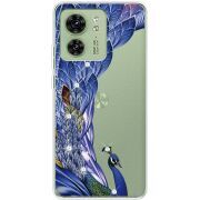 Чехол со стразами Motorola Edge 40 Peafowl