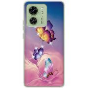 Чехол со стразами Motorola Edge 40 Butterflies