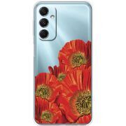 Прозрачный чехол BoxFace Samsung Galaxy M34 5G (M346) Red Poppies