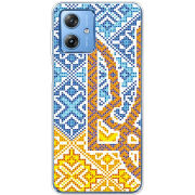 Чехол BoxFace Motorola G54 5G Тризуб Вишивка