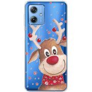 Прозрачный чехол BoxFace Motorola G54 5G Winter Deer
