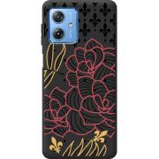 Черный чехол BoxFace Motorola G54 5G FranceFlowers