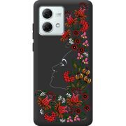 Черный чехол BoxFace Motorola G84 3D Ukrainian Muse