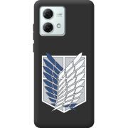 Черный чехол BoxFace Motorola G84 Атака Титанов Крылья Свободы
