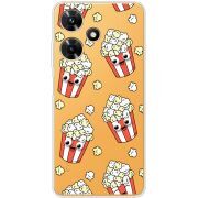 Прозрачный чехол BoxFace Infinix Hot 30i с 3D-глазками Popcorn