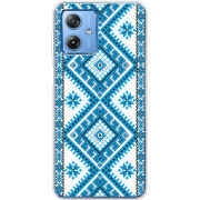 Чехол BoxFace Motorola G54 Power Блакитний Орнамент