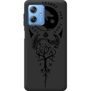 Черный чехол BoxFace Motorola G54 Power Hugin and Munin