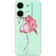 Прозрачный чехол BoxFace Infinix Smart 7 HD Floral Flamingo