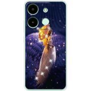 Чехол со стразами Infinix Smart 7 HD Girl with Umbrella