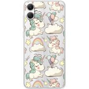 Прозрачный чехол BoxFace Samsung Galaxy A05 (A055) Unicorns