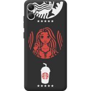 Черный чехол BoxFace Samsung Galaxy A05 (A055) RedWhite Coffee