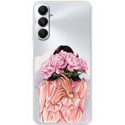 Прозрачный чехол BoxFace Samsung Galaxy A05s (A057) Девушка с Пионами