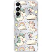 Прозрачный чехол BoxFace Samsung Galaxy A05s (A057) Unicorns