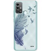 Прозрачный чехол BoxFace ZTE Blade A53 Pro Feather