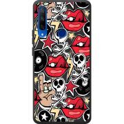 Черный чехол Uprint Honor 9x Rock Graffiti