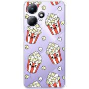 Прозрачный чехол BoxFace Infinix Hot 30 с 3D-глазками Popcorn